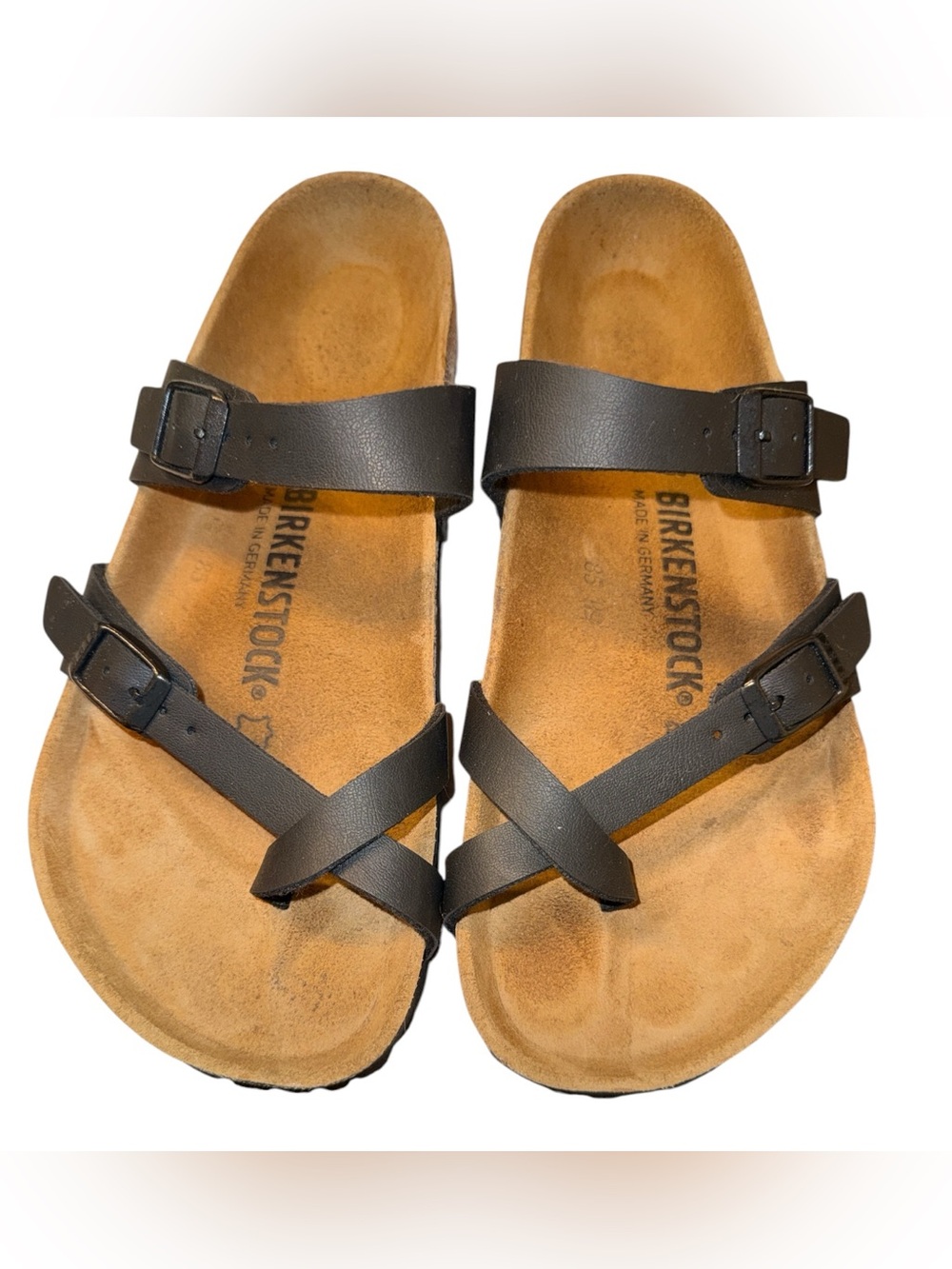 Birkenstock Mayari Black Birko-Flor Sandals Women’s EU 38 US 7-7.5 Germany Made